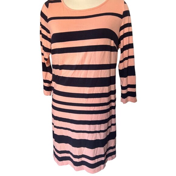 Crown & Ivy Orange & Black Striped Sundress Sz Medium with Gold Bracket - Picture 7 of 7
